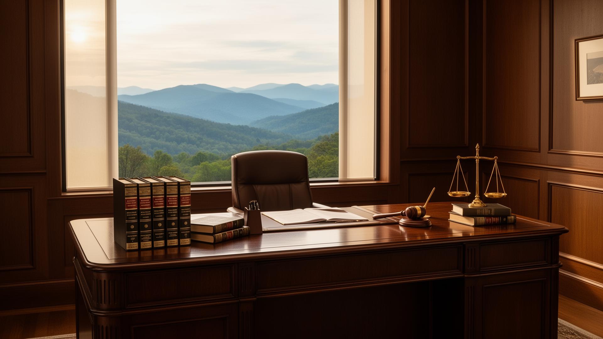 Professional law office with East Tennessee mountain views
